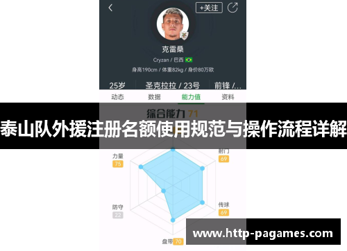 泰山队外援注册名额使用规范与操作流程详解
